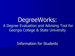 DegreeWorks Student Tutorial | GSCU