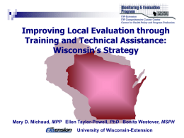 Regional Outreach Training - University of Wisconsin