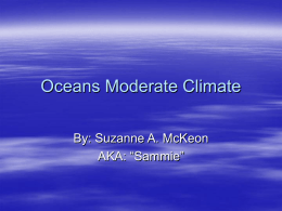Oceans Moderate Climate - Mr. Slater's Science Class