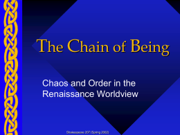 The Chain of Being - Manchester High School