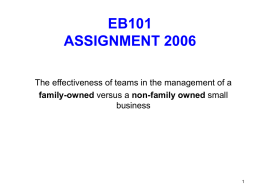 EB101 ASSIGNMENT 2006 - Nelson Mandela Metropolitan University