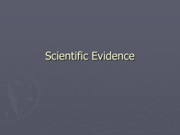 Scientific Evidence - Hastings College of the Law