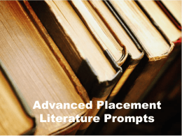 Advanced Placement Literature Prompts