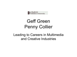 Geff Green Penny Collier - Sheffield Hallam University