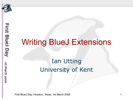 Writing BlueJ Extensions