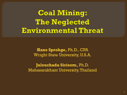 Coal Mining: The Neglected Environmental Threat
