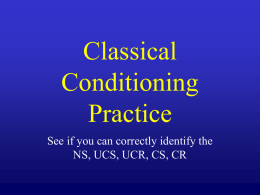 Classical Conditioning Practice