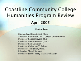 Humanities Program Review