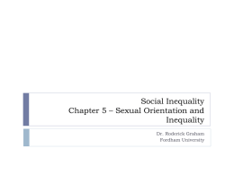 Social Inequality Chapter 3 – Status Inequality