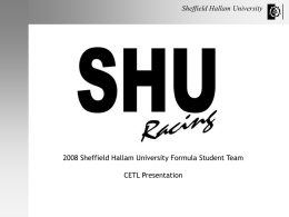 Presentation Slides - Sheffield Hallam University