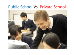 Public School Vs. Private School
