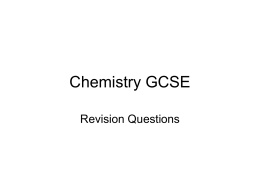 Chemistry GCSE - Revision World
