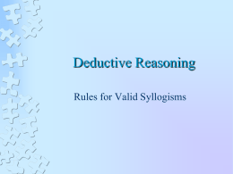 Rules for Valid Syllogisms PPT