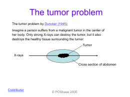 The tumor problem