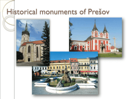 Historical monuments of Prešov