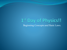 1st Day of Physics!!