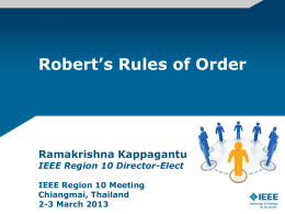 R8 Rules of Order