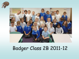 Badger Class 2011-12 - Drayton Community Infant School