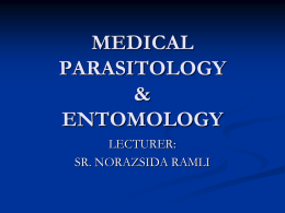 MEDICAL PARASITOLOGY & ENTOMOLOGY