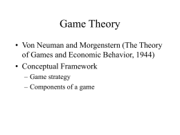 Game Theory - Baylor University