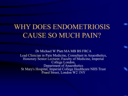 Pain in Endometriosis - M Platt