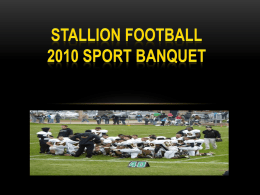 STALLION FOOTBALL 2010 Sport banquet