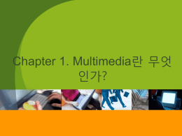 Chapter 1. Multimedia란 무엇인가?