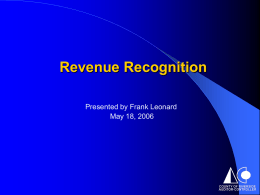 Revenue Recognition - Auditor