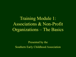 Training Module 1: Associations & Non