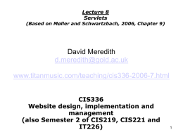 CIS336 Website design, implementation and management (also