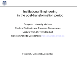 Rational-choice institutionalism model - Europa-Uni