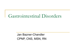Disorders of Gastrointestinal Tract