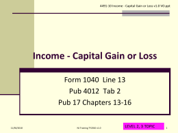Income - Capital Gain or Loss