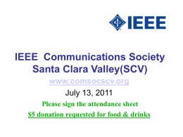 IEEE Communications Society Santa Clara Valley