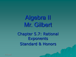 5.7 Rational Exponents