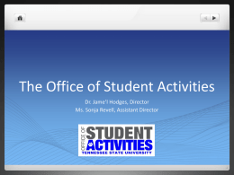 The Office of Student Activities