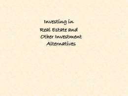 Real Estate and Other Investments Chapter Nineteen