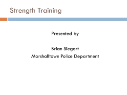 Resistance Training - Marshalltown, Iowa