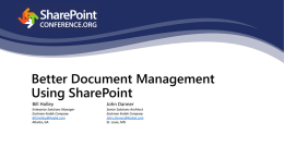 Better Document Management Using SharePoint 2010