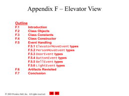 Appendix I – Elevator View
