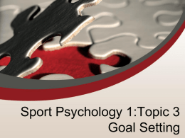 Mental Training: Goal Setting