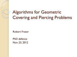 Algorithms for Geometric Covering and Piercing Problems