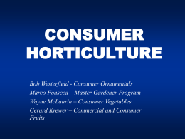 CONSUMER HORTICULTURE - Horticulture | CAES | UGA