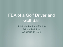FEA of a Golf Driver and Ball