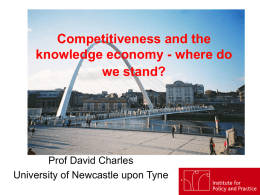 Competitiveness and the knowledge economy