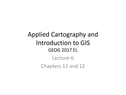 Introduction to Cartography GEOG 2016 E