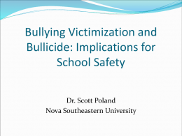 Dr. Scott Poland - Safe Schools Healthy Students