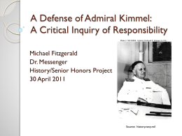 A Defense of Admiral Kimmel