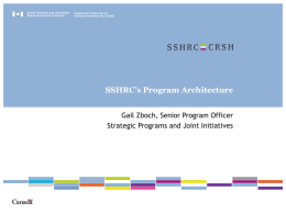 SSHRC’s Program Architecture: Partnerships Funding