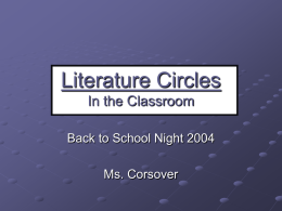 Literature Circles In the Classroom